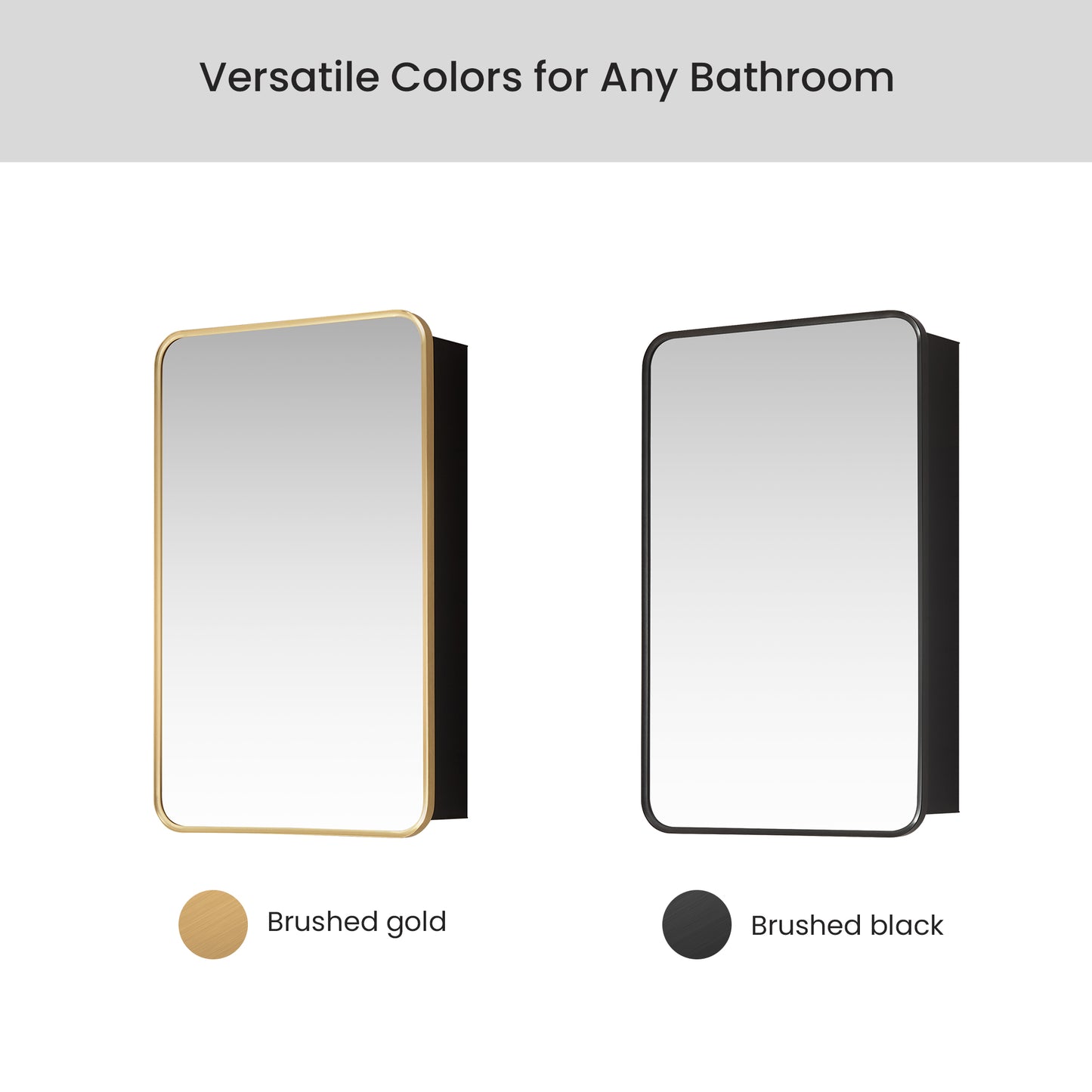Talayuela 20"W x 32"H Rectangular Aluminum Framed Medicine Cabinet in Brushed Gold