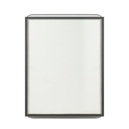 Talayuela 24"W x 32"H Rectangular Aluminum Framed Medicine Cabinet in Brushed Black