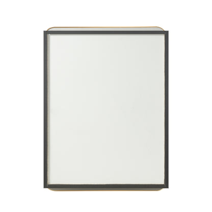 Talayuela 24"W x 32"H Rectangular Aluminum Framed Medicine Cabinet in Brushed Gold