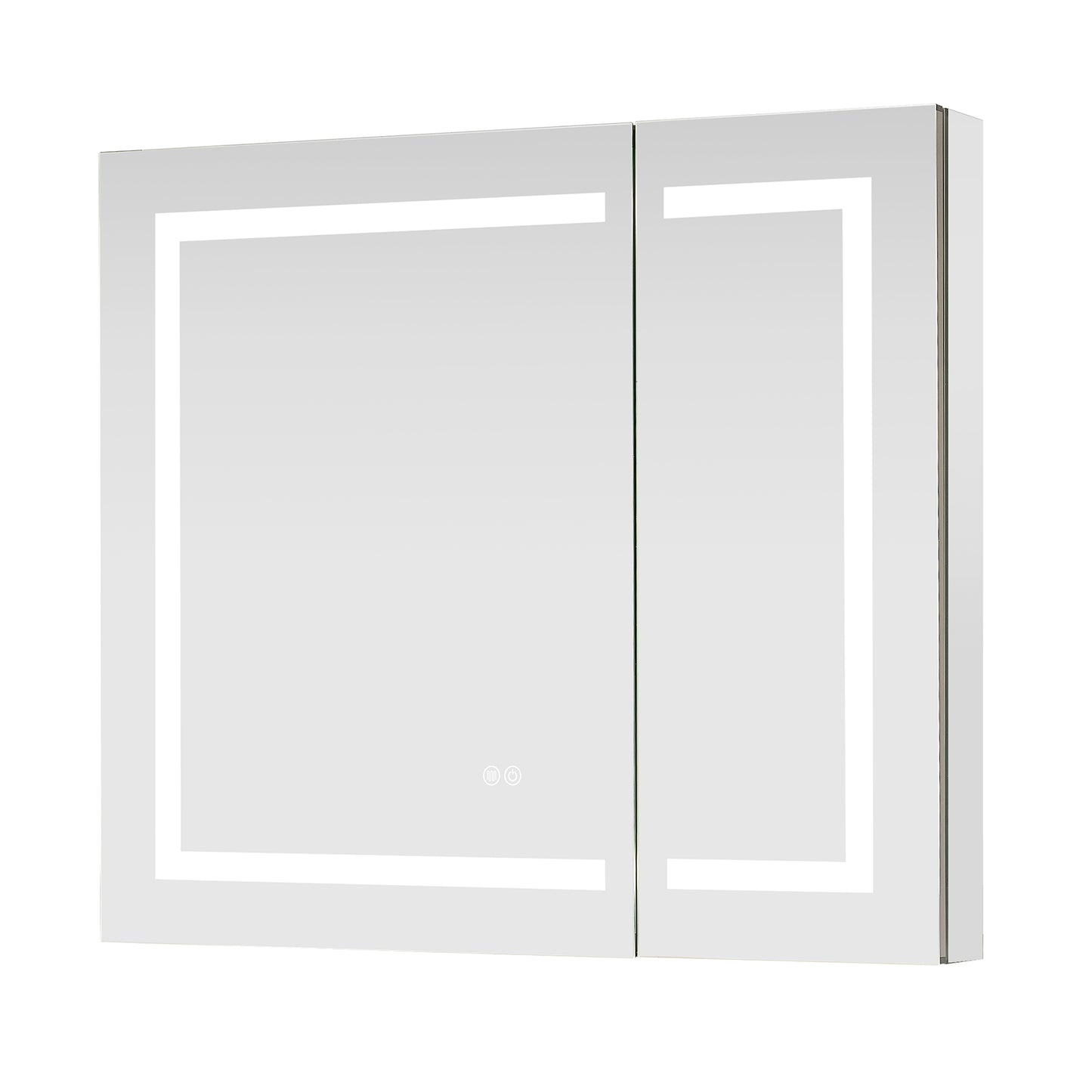 Santona 36" W x 32" H Rectangular Medicine Cabinet with Aluminum Frameless LED Mirror