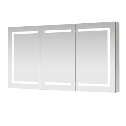 Santona 60" W x 32" H Rectangular Medicine Cabinet with Aluminum Frameless LED Mirror