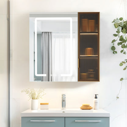 Cervia 30" W x 29.5" H Rectangular Medicine Cabinet with Aluminum Frameless LED Mirror