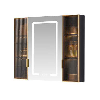 Cervia 35" W x 29.5" H Rectangular Medicine Cabinet with Aluminum Frameless LED Mirror