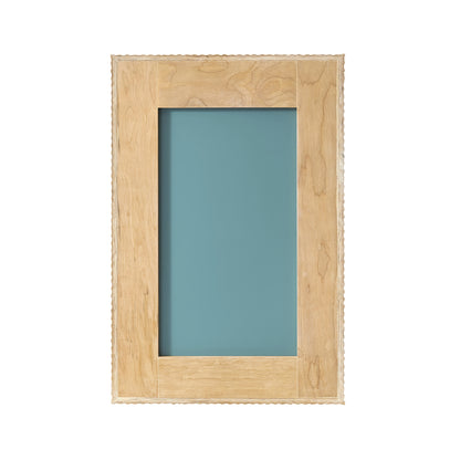 Osaka 24" W x 35.8" H Rectangle Wood Framed Wall Mount Bathroom Vanity Art Mirror in Washed Ash Grey