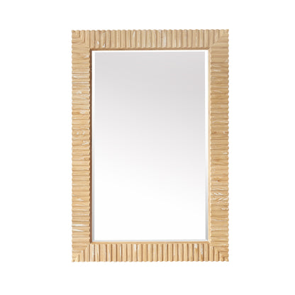 Osaka 24" W x 35.8" H Rectangle Wood Framed Wall Mount Bathroom Vanity Art Mirror in Washed Ash Grey
