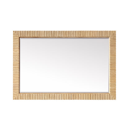 Osaka 48" W x 31.9" H Rectangle Wood Framed Wall Mount Bathroom Vanity Art Mirror in Washed Ash Grey