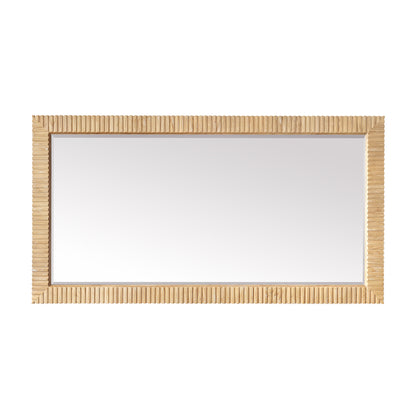 Osaka 60" W x 31.9" H Rectangle Wood Framed Wall Mount Bathroom Vanity Art Mirror in Washed Ash Grey