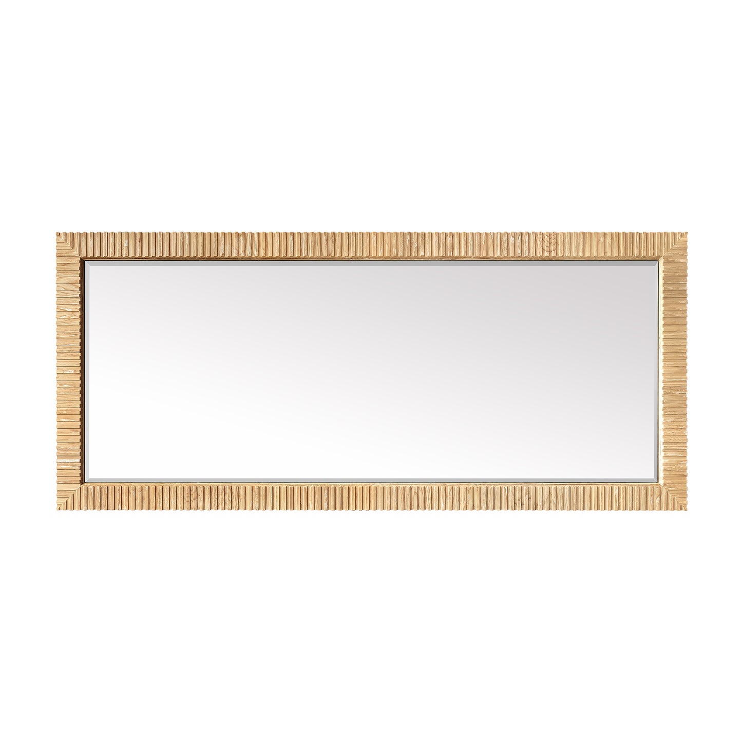 Osaka 72" W x 31.9" H Rectangle Wood Framed Wall Mount Bathroom Vanity Art Mirror in Washed Ash Grey