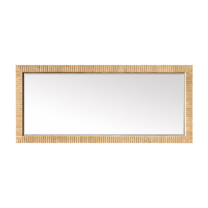 Osaka 72" W x 31.9" H Rectangle Wood Framed Wall Mount Bathroom Vanity Art Mirror in Washed Ash Grey