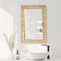 Bangalore 18.5" W x 28" H Rectangular Wood Framed Medicine Cabinet in Washed Ash Grey
