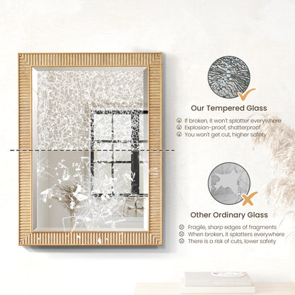 Bangalore 24" W x 31.9" H Rectangular Wood Framed Medicine Cabinet in Washed Ash Grey