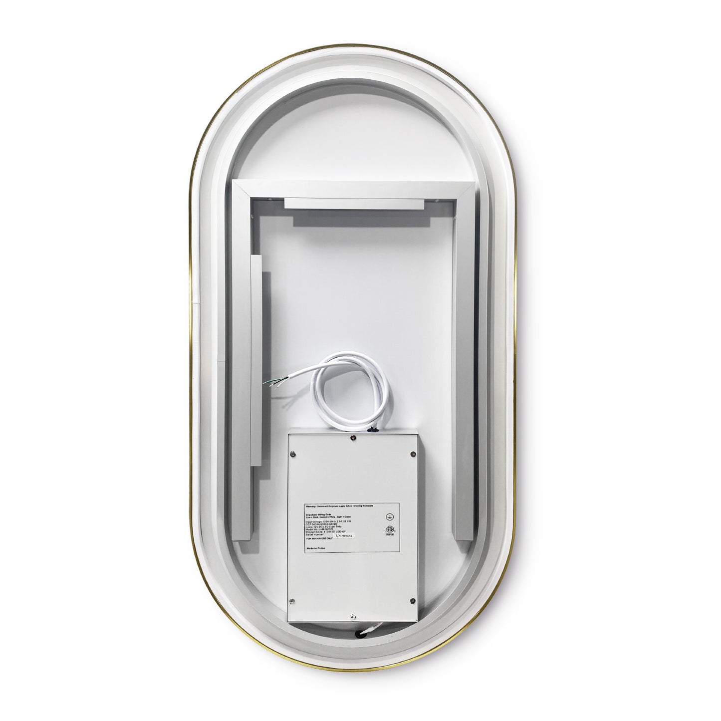 Grande 18" Oval LED Lighted Accent Bathroom/Vanity Wall Mirror