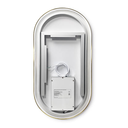 Grande 18" Oval LED Lighted Accent Bathroom/Vanity Wall Mirror