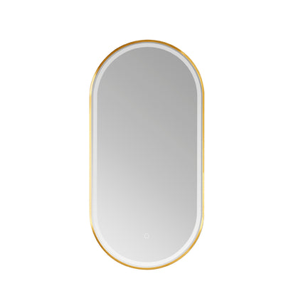Grande 18" Oval LED Lighted Accent Bathroom/Vanity Wall Mirror
