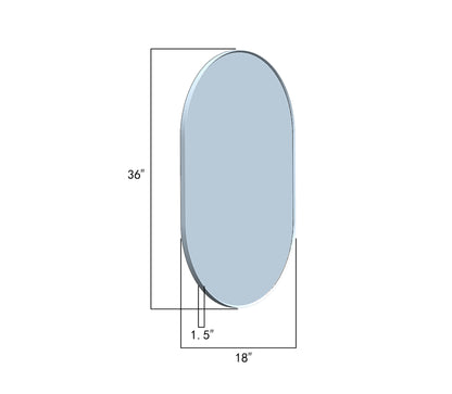 Grande 18" Oval LED Lighted Accent Bathroom/Vanity Wall Mirror