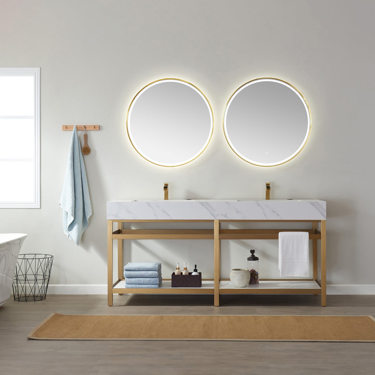 Campobasso 32" Round LED Lighted Accent Bathroom/Vanity Wall Mirror