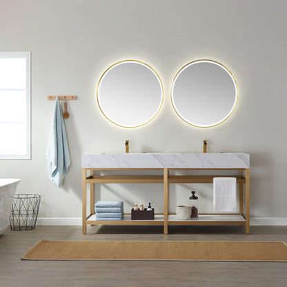 Campobasso 32" Round LED Lighted Accent Bathroom/Vanity Wall Mirror