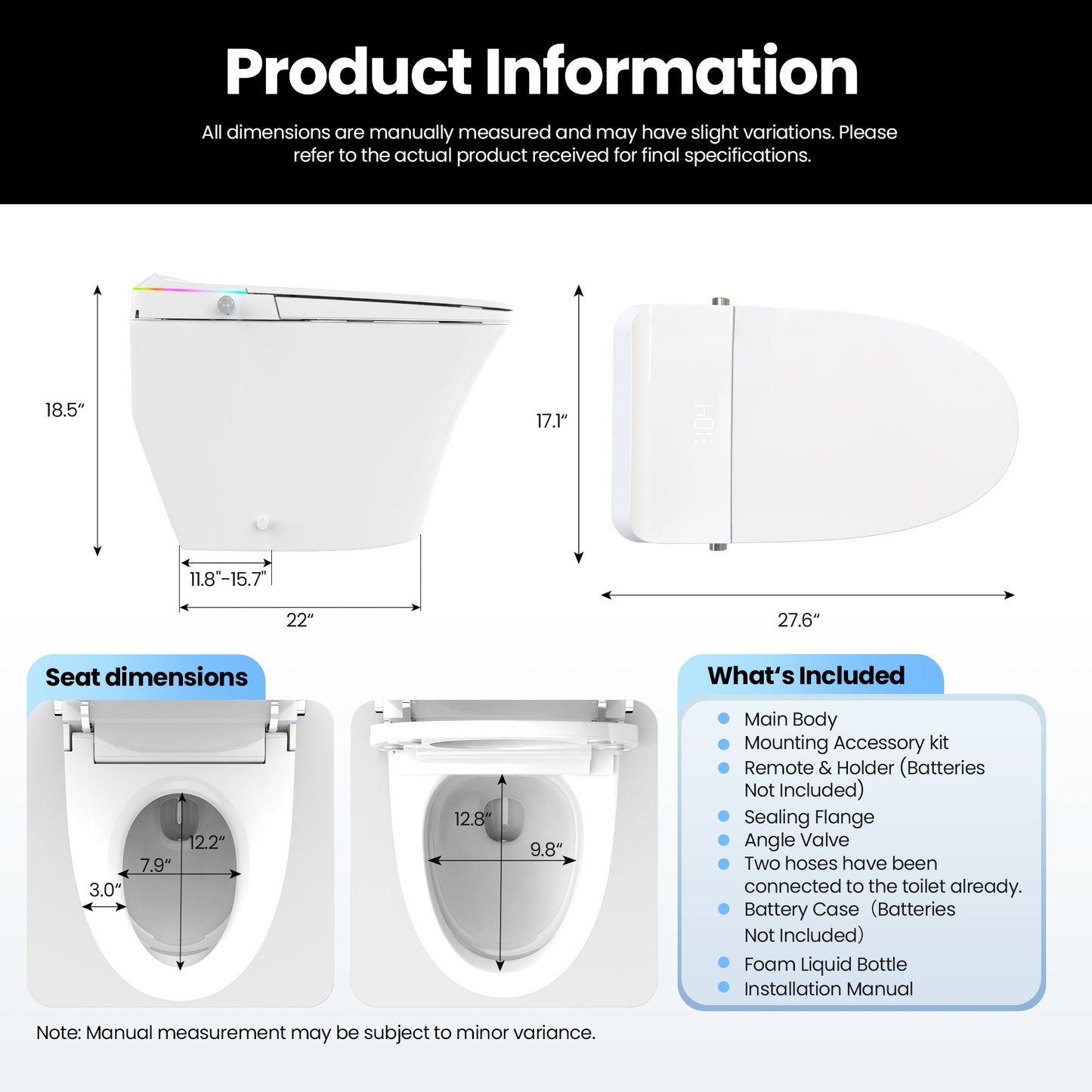 Zarautz Elongated  Smart Bidet Toilet MAX Version