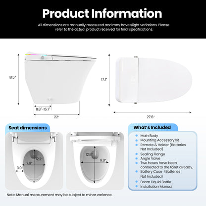 Zarautz Elongated  Smart Bidet Toilet MAX Version
