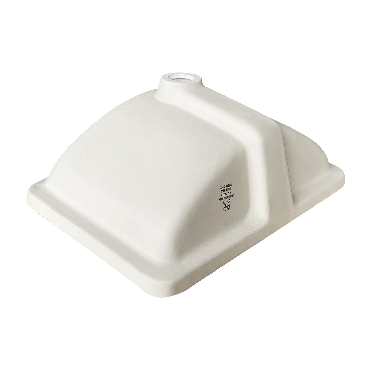 Vinnova Lyon Ceramic Rectangular Undermount Bathroom Sink with Overflow in White