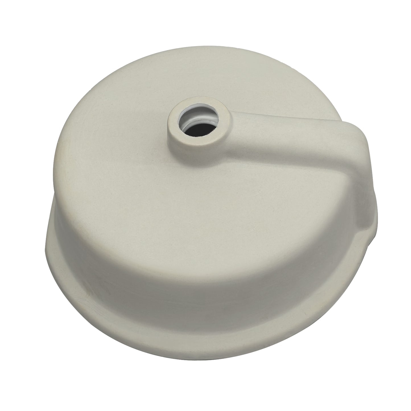 Vinnova Marseille Ceramic Circular Undermount Bathroom Sink with Overflow in White