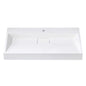 Vera 35.4" Rectangular White Composite Granite Stone Console Bathroom Vanity Sink