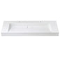 Vinnova Vera 60" Rectangular White Composite Granite Stone Console Bathroom Vanity Sink