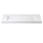 Vinnova Vera 72" Rectangular White Composite Granite Stone Console Bathroom Vanity Sink
