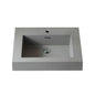 Ablitas Square Grey Finish Composite Granite Stone Vessel Bathroom Vanity Sink