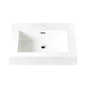 Ablitas Square White Finish Composite Granite Stone Vessel Bathroom Vanity Sink