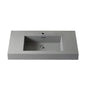 Ablitas Square Grey Finish Composite Granite Stone Vessel Bathroom Vanity Sink