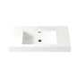 Ablitas Square White Finish Composite Granite Stone Vessel Bathroom Vanity Sink