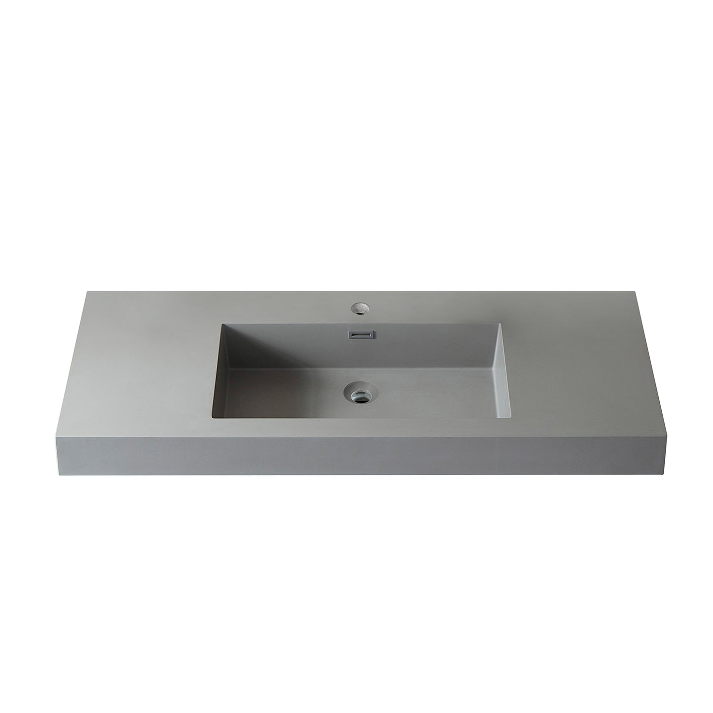 Ablitas Square Grey Finish Composite Granite Stone Vessel Bathroom Vanity Sink