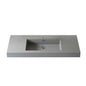 Ablitas Square Grey Finish Composite Granite Stone Vessel Bathroom Vanity Sink