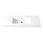 Ablitas Square White Finish Composite Granite Stone Vessel Bathroom Vanity Sink