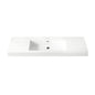 Ablitas Square White Finish Composite Granite Stone Vessel Bathroom Vanity Sink