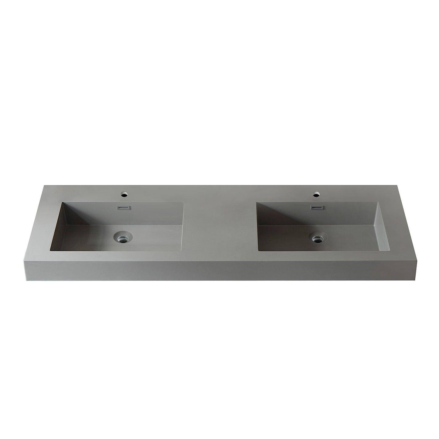 Ablitas Square Grey Finish Composite Granite Stone Vessel Bathroom Vanity Sink
