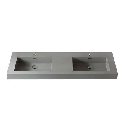 Ablitas Square Grey Finish Composite Granite Stone Vessel Bathroom Vanity Sink