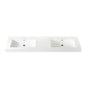 Ablitas Square White Finish Composite Granite Stone Vessel Bathroom Vanity Sink