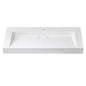 Vinnova Vera 47.4" Rectangular White Composite Granite Stone Console Bathroom Vanity Sink