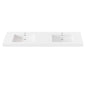 Vinnova Ablitas 84" Rectangular White Composite Granite Stone Console Bathroom Vanity Sink