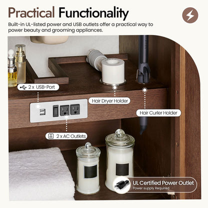 Shenzhen 48" Single Sink Bath Vanity in Aged Dark Brown Oak