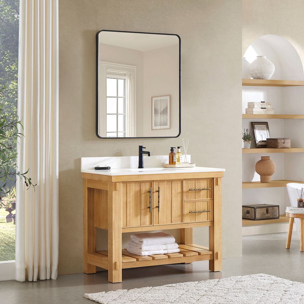 Paris 42" Free-standing Single Bath Vanity in Acacia Classic Grey