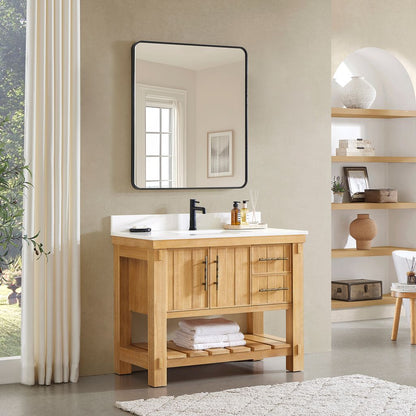 Paris 42" Free-standing Single Bath Vanity in Acacia Classic Grey