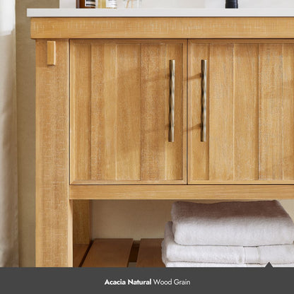 Paris 42" Free-standing Single Bath Vanity in Acacia Classic Grey