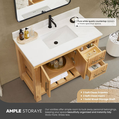 Paris 42" Free-standing Single Bath Vanity in Acacia Classic Grey
