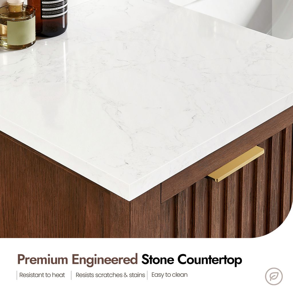 Shenzhen 72" Double Sink Bath Vanity in Aged Dark Brown Oak