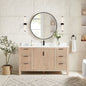 Shenzhen 60" Single Sink Bath Vanity in Aged Natural Oak
