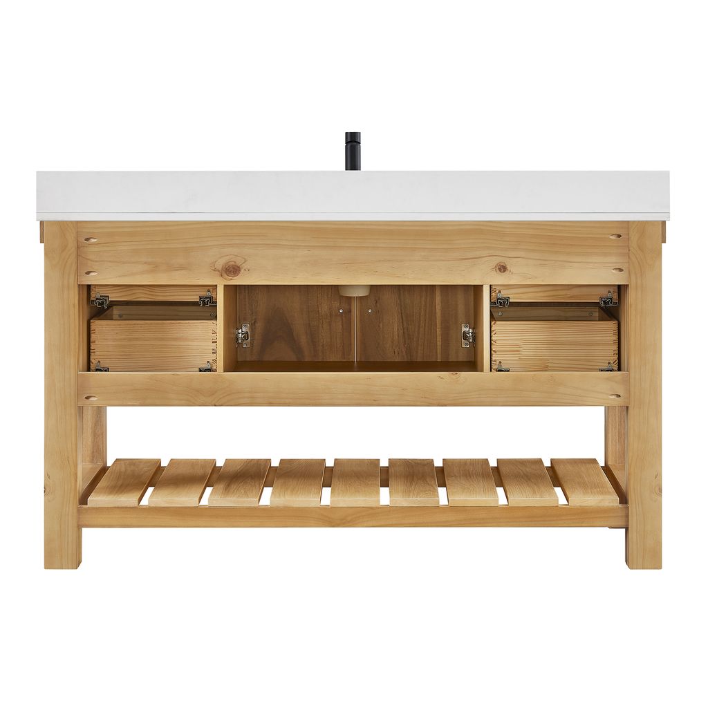 Paris 60" Free-standing Single Bath Vanity in Acacia Classic Grey