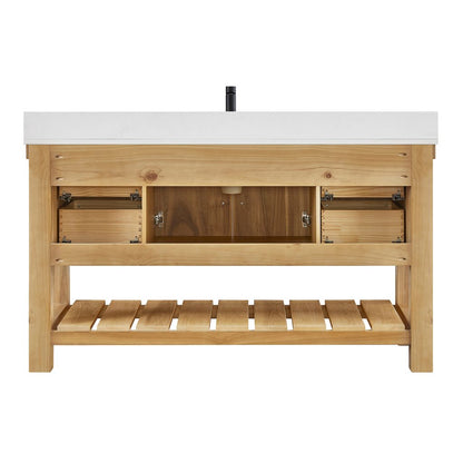 Paris 60" Free-standing Single Bath Vanity in Acacia Classic Grey